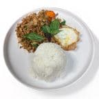 Best Spicy Basil Chicken, Steamed Rice and Fried Egg in Costa Mesa, CA